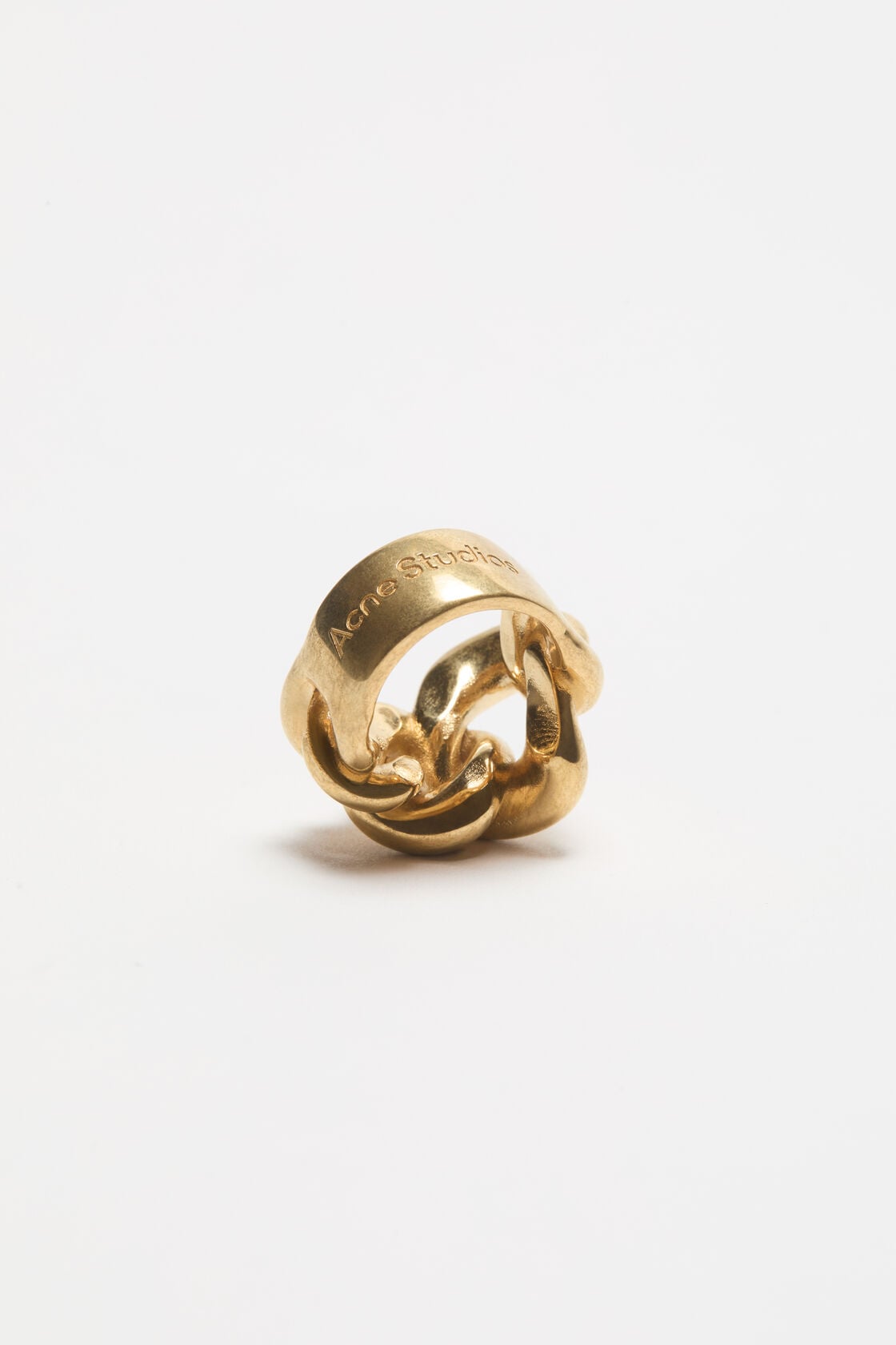 Acne Studios Chunky chain ring - Semi matt gold