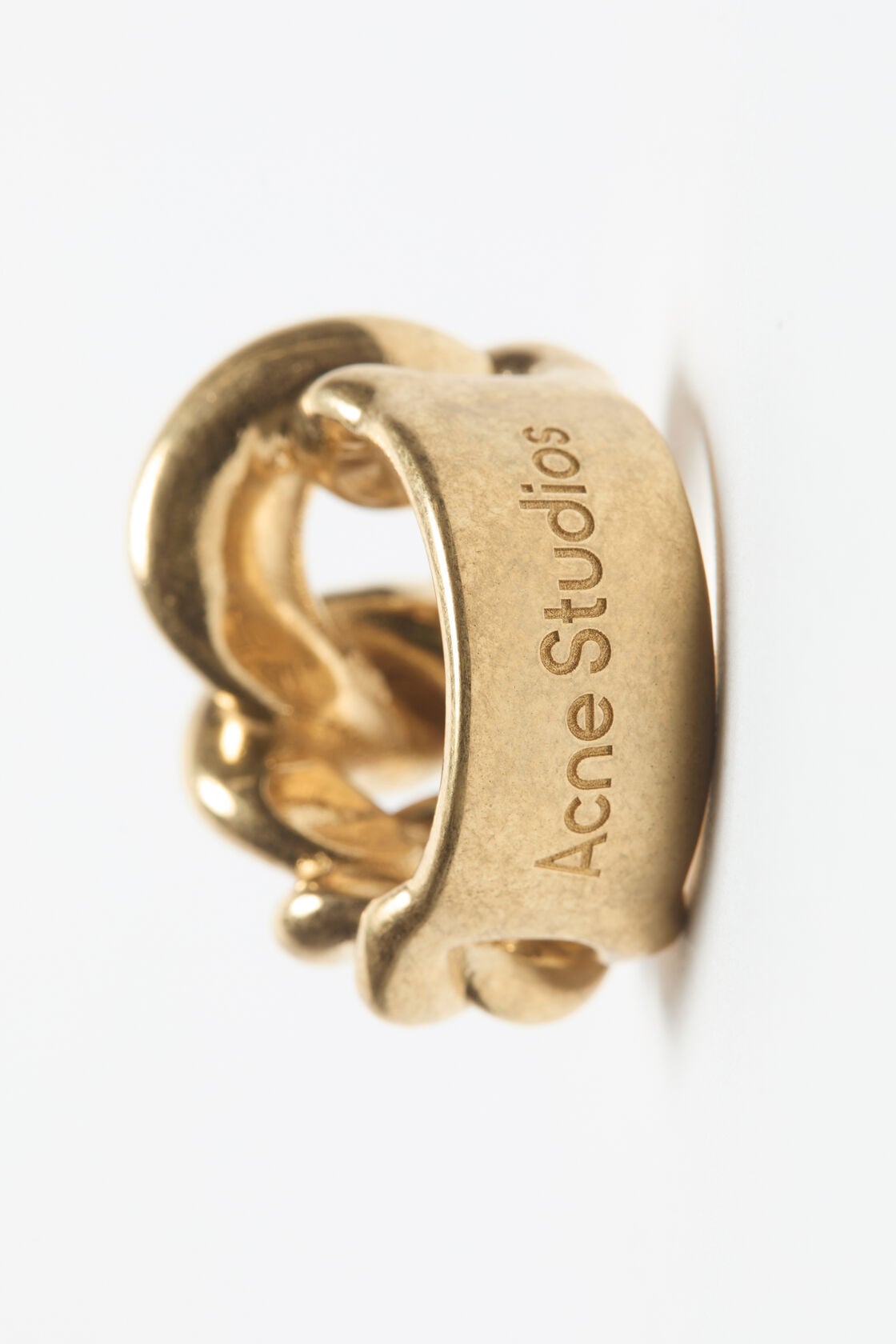 Acne Studios Chunky chain ring - Semi matt gold