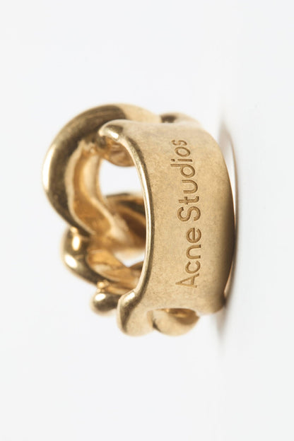 Acne Studios Chunky chain ring - Semi matt gold