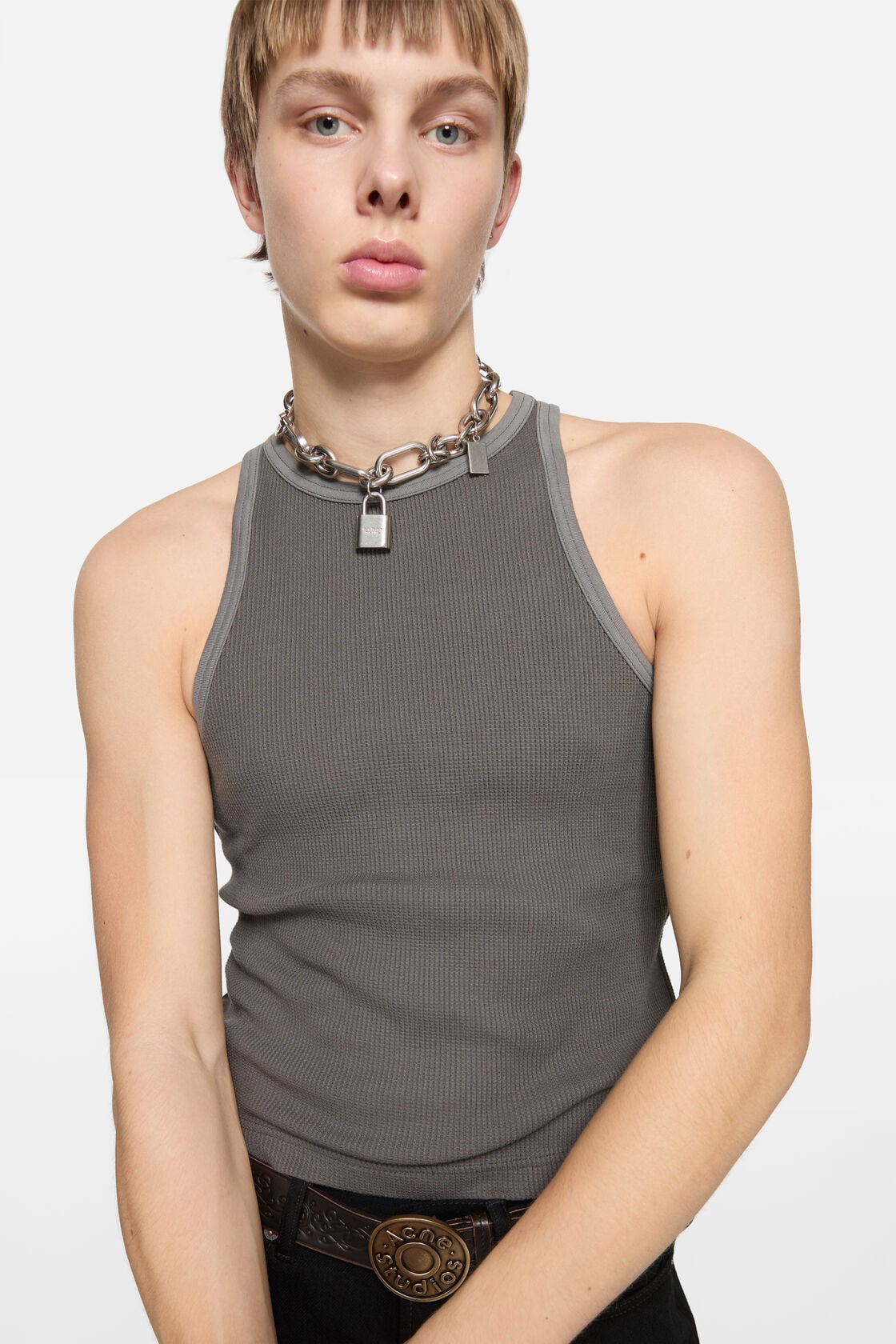 Acne Studios Padlock chain necklace - Silver