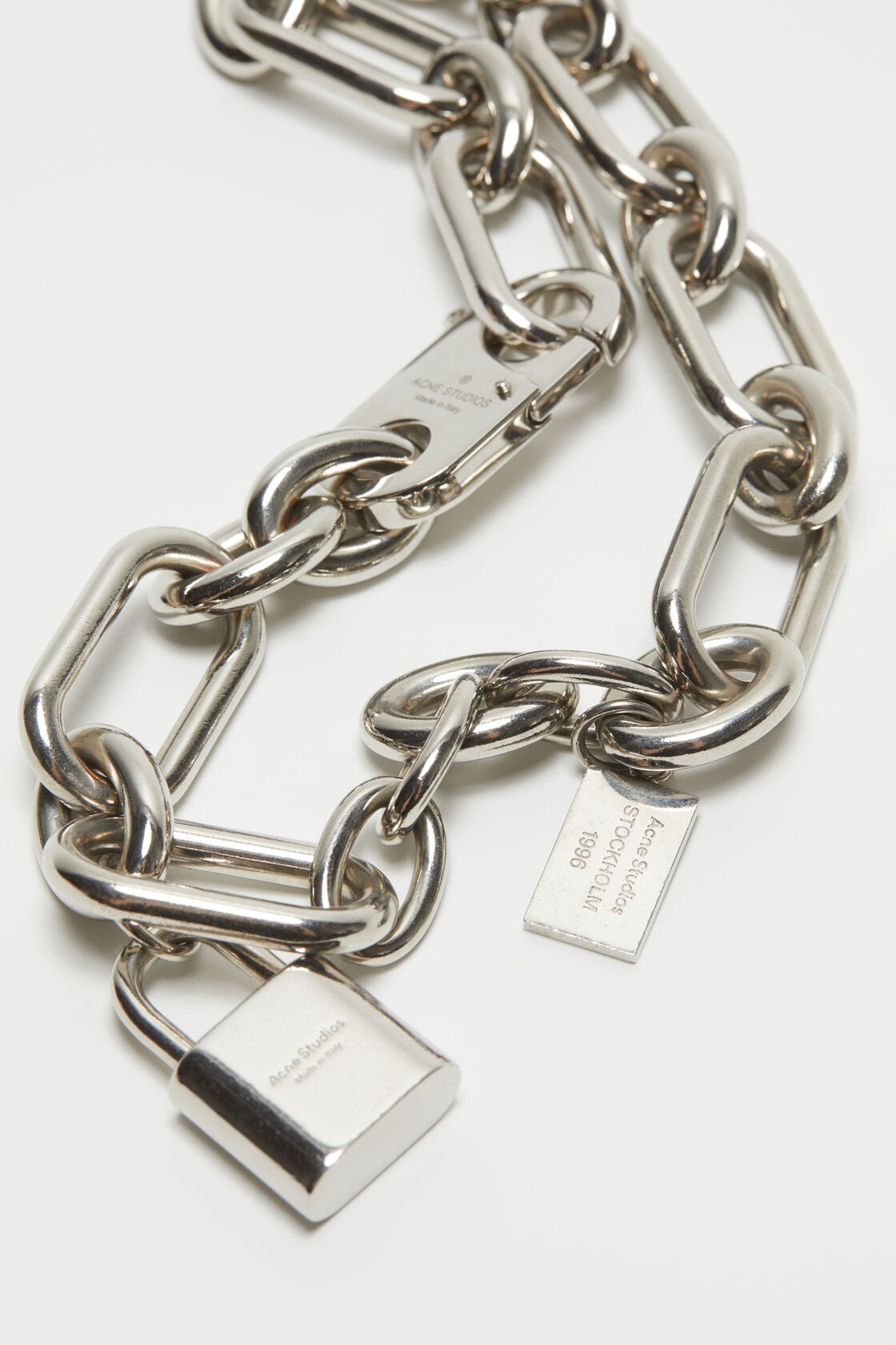 Acne Studios Padlock chain necklace - Silver