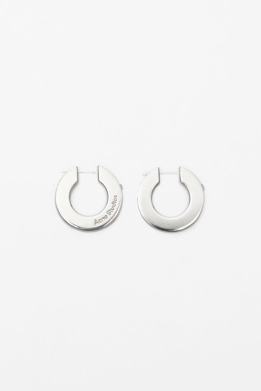 Acne Studios Crystal hoop earrings - Silver