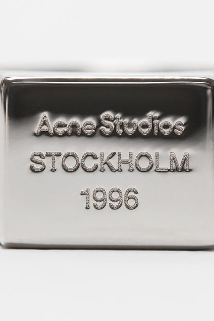 Acne Studios Logo engraved signet ring - Silver