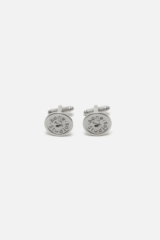Acne Studios Button cufflinks - Semi matt silver