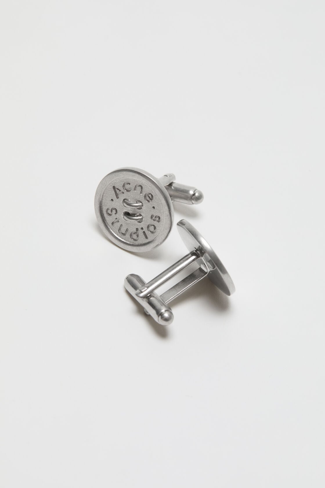 Acne Studios Button cufflinks - Semi matt silver