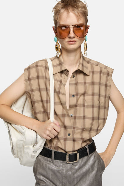 Acne Studios Metal aviator sunglasses - Brown/orange