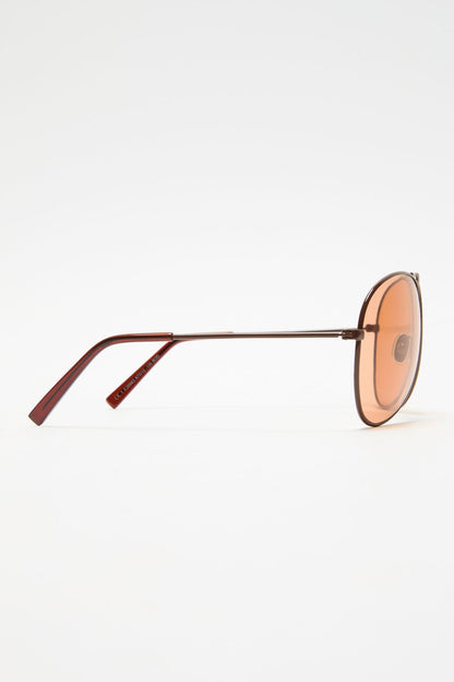 Acne Studios Metal aviator sunglasses - Brown/orange