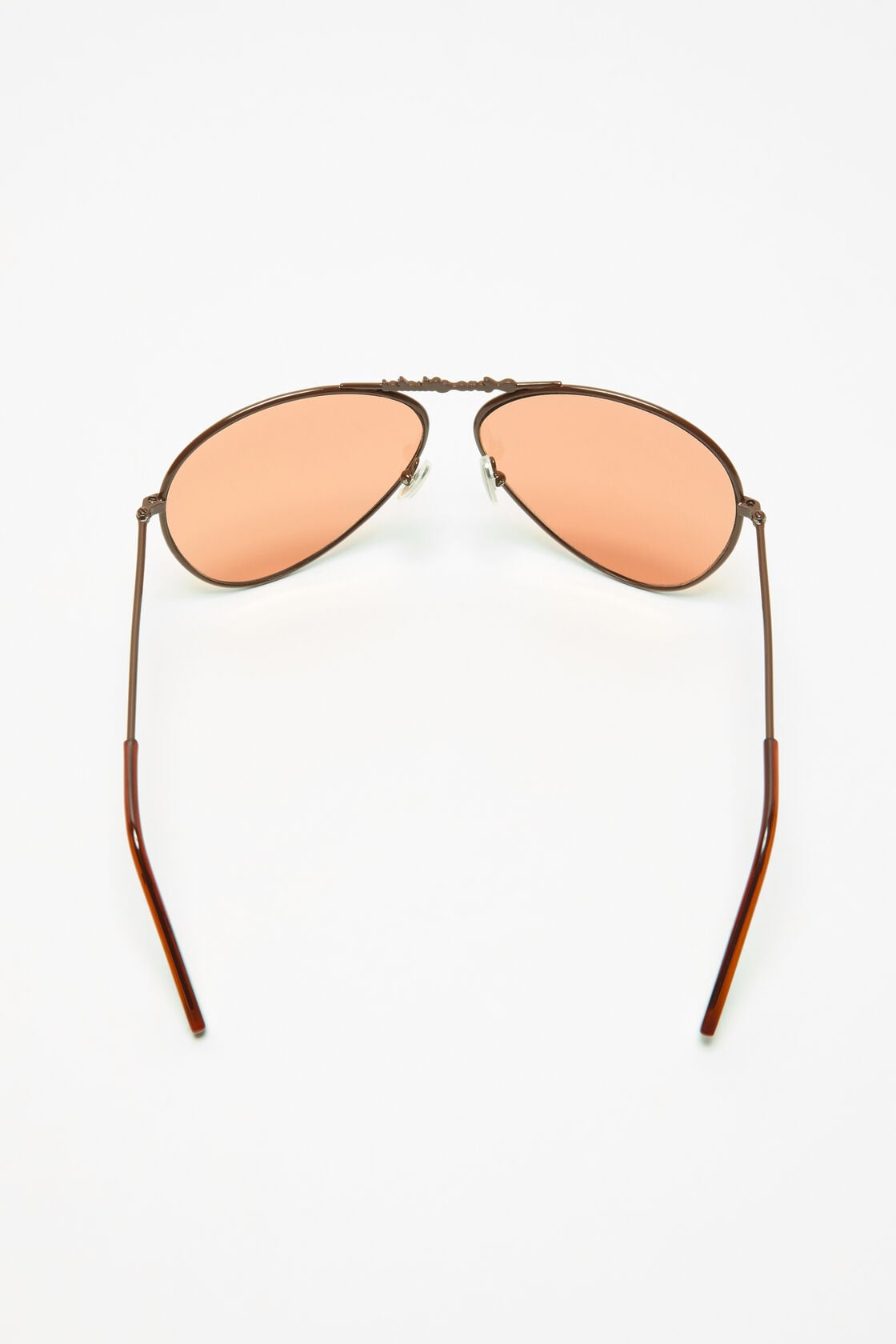 Acne Studios Metal aviator sunglasses - Brown/orange