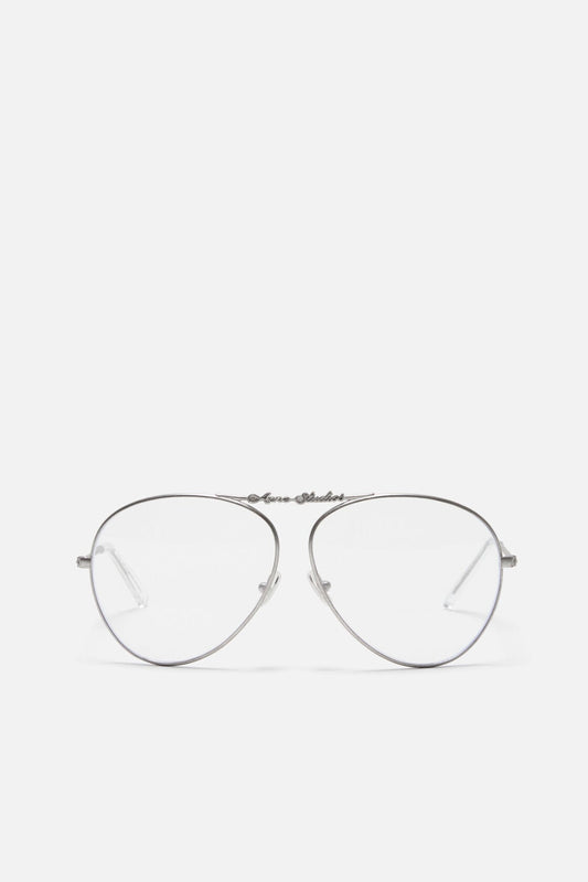 Acne Studios Metal aviator sunglasses - Vintage silver/transparent