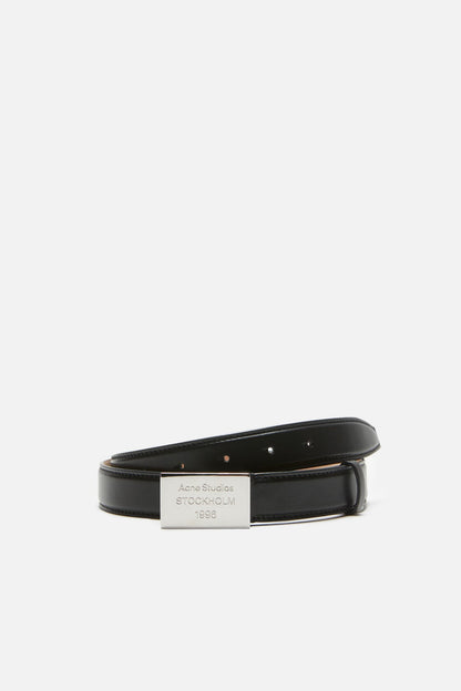 Acne Studios Engraved Logo leather belt - Black