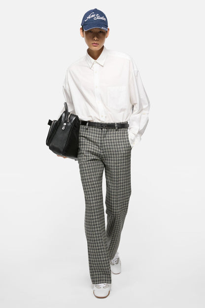 Acne Studios Engraved Logo leather belt - Black