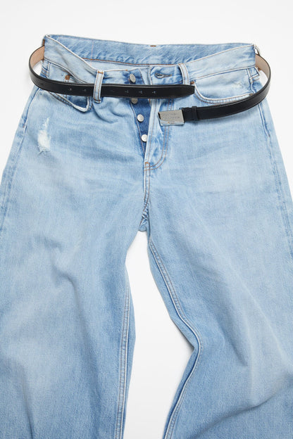 Acne Studios Engraved Logo leather belt - Black