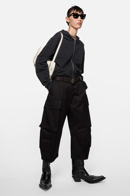 Acne Studios Logo leather belt - Black/camel